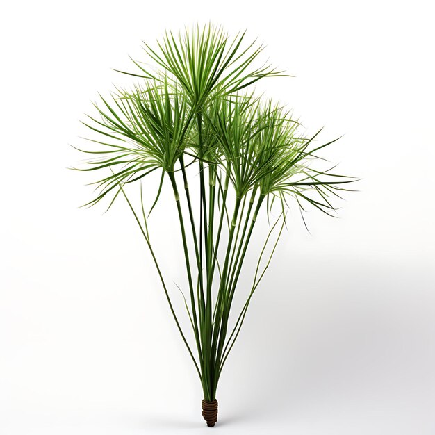 Photo cyperus alternifolius forest green a bouquet of umbrella pap isolated on white background clean