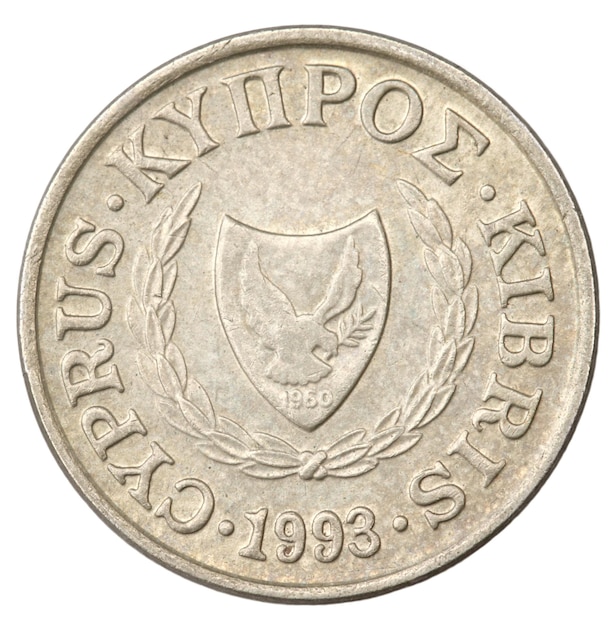 Cyprus 1 Cent munt van 1993 close-up