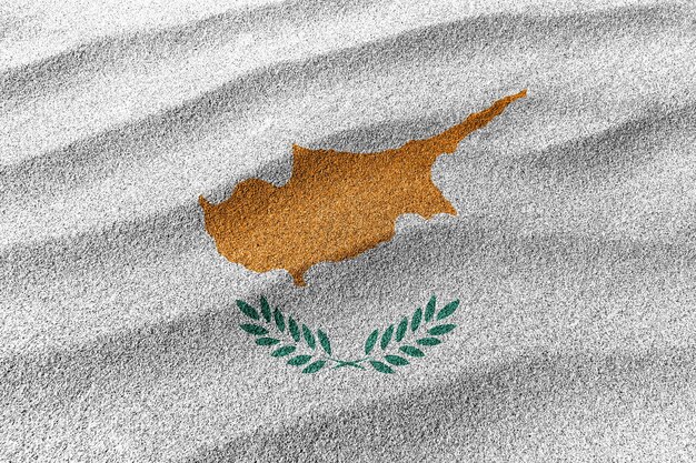 Cyprus sand flag national flag