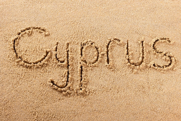 Cyprus strand zand teken