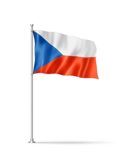 Czech flag isolated on white