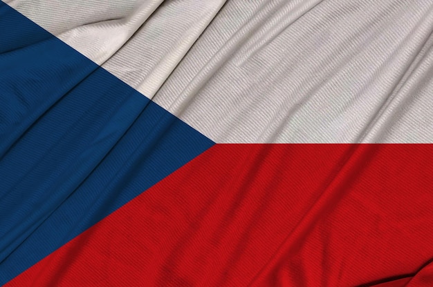 체코 공화국 3d 질감된 흔들며 깃발