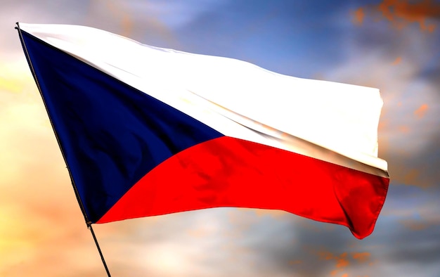 czech_republic 3D 발과 구름 배경