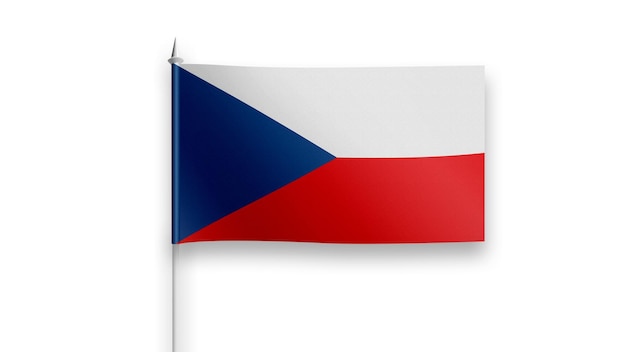 白い背景の上の czech_republic フラグ