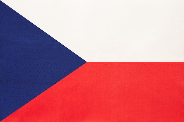 Czech republic national fabric flag