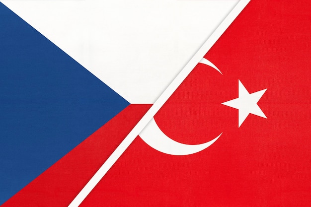 Czech republic and turkey symbol of country czechia vs turkish
national flags