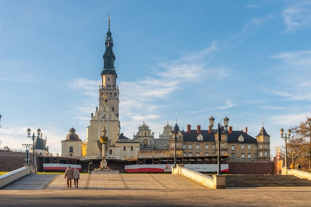 Czestochowa Poland 01 January 2023 The Jasna Gora monastery in Czestochowa city