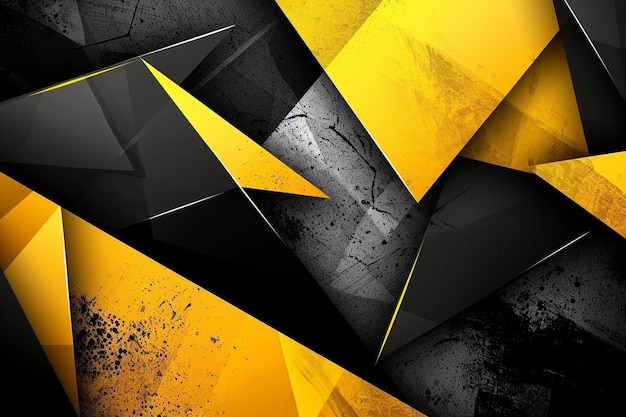 d abstract colorful black and gold gaming wallpaper with sharp edges