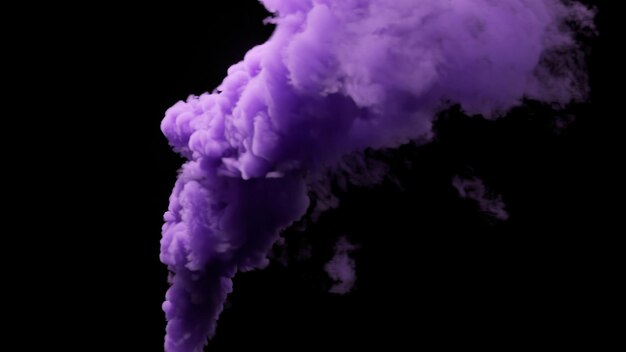 Photo d animation of thick smoke with flashing neon light