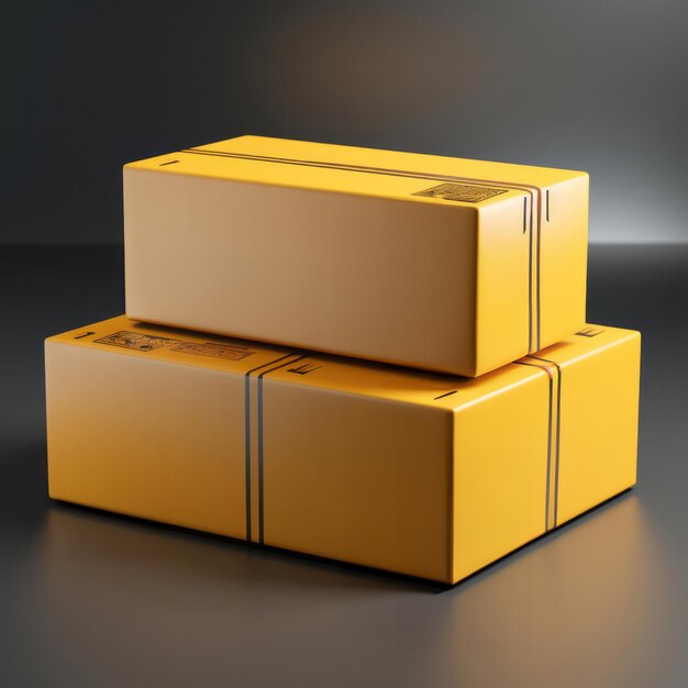Фото d-коробки на пустом фоне концепции доставки