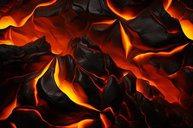 d gerenderde abstracte afgekoelde lava achtergrond