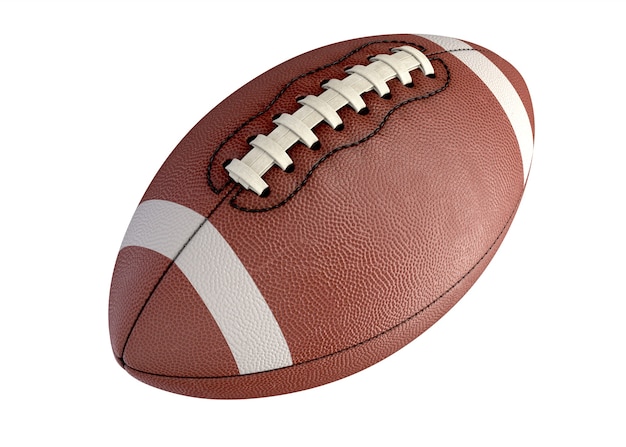 D illustration of american football ball isolated on white