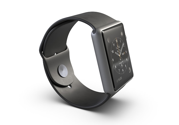D illustrazione smart watch wireless isolato su sfondo bianco