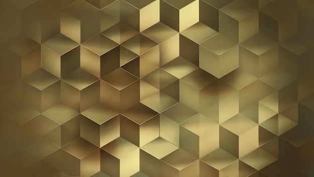 D幾何学的な形のモダンな金色の背景