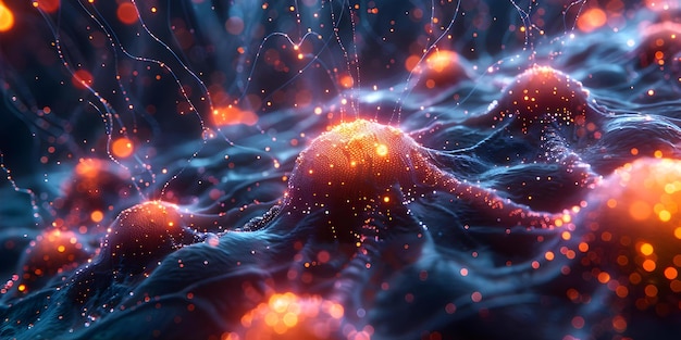 d neural network concept with bokeh effect on colorful background representing big data and cybersecurity concept artificial intelligence neural networks big data cybersecurity bokeh effect