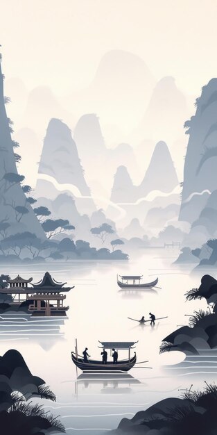 D paper cut artwork portrays the enchanting scenery of li river