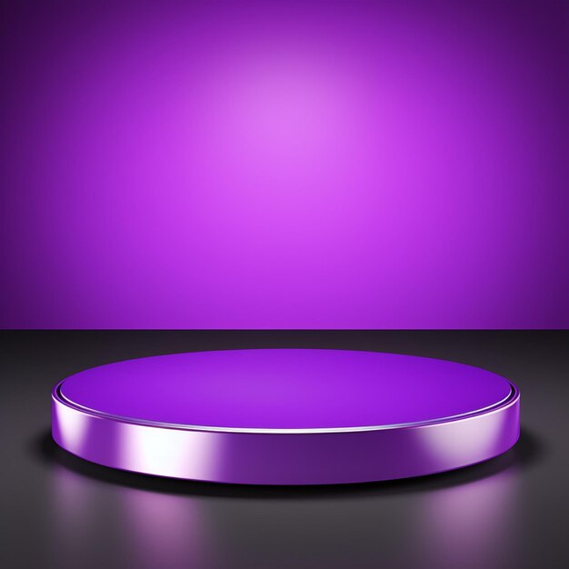 Photo d realistic purple background podium product display