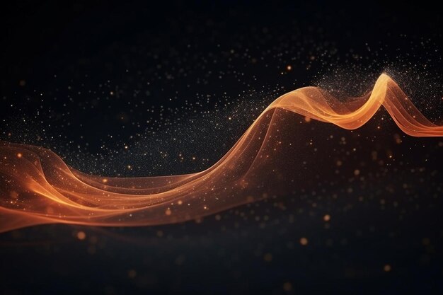 d render of an abstract background with flowing particles