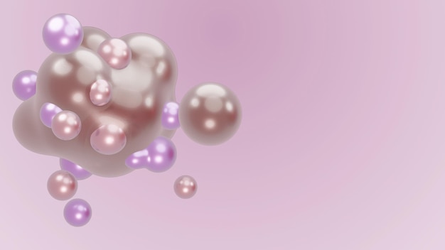 D render animatie motion design presentatie achtergrond behang metasphere roze paars abstract