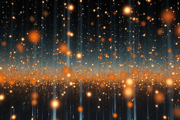 Photo d render of a modern background with flowing cyber dots design