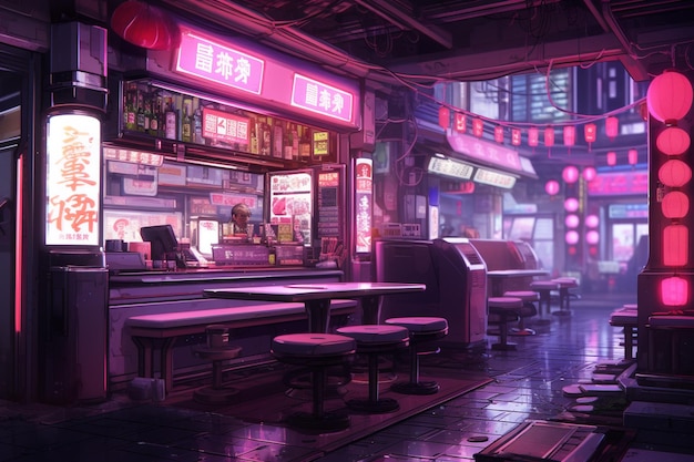 d render of neon background