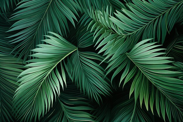 d render of palm tree leaves against defocussed background ar c v