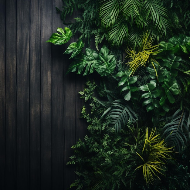 d render of on podium stage green background with plant leaf