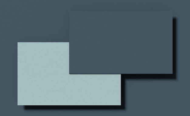 影とテクスチャで名刺モックアップ白紙の背景のDレンダリング