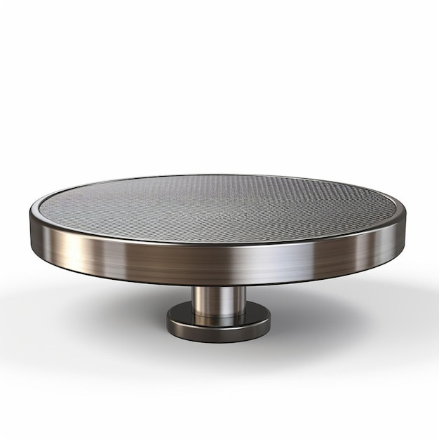 Photo d rendering of round metal podium