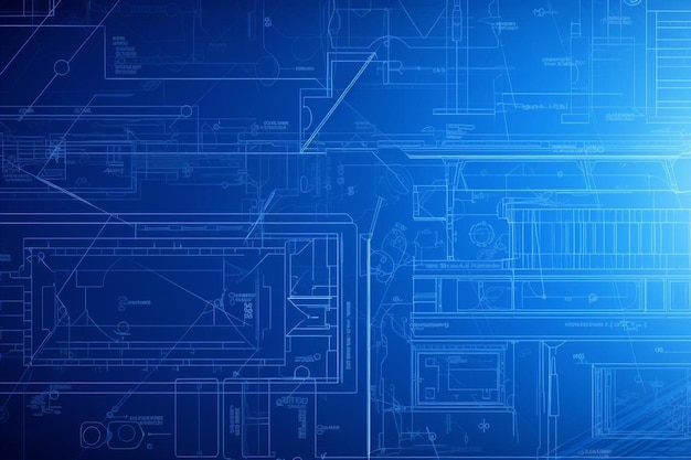 d rendering satellite dish blueprint with scale on blue background