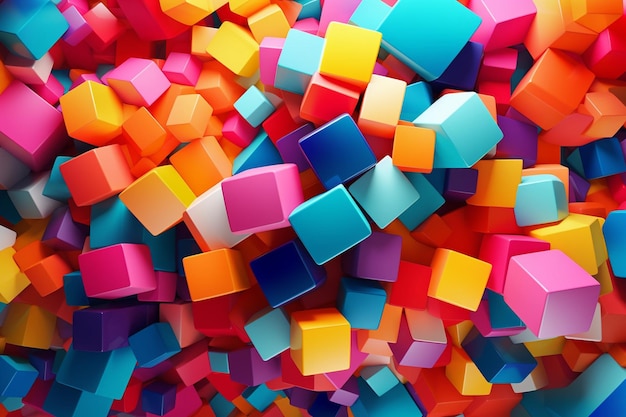 Foto d weergave van geometrische vormen abstracte achtergrond met heldere kleuren en eenvoudige vormen