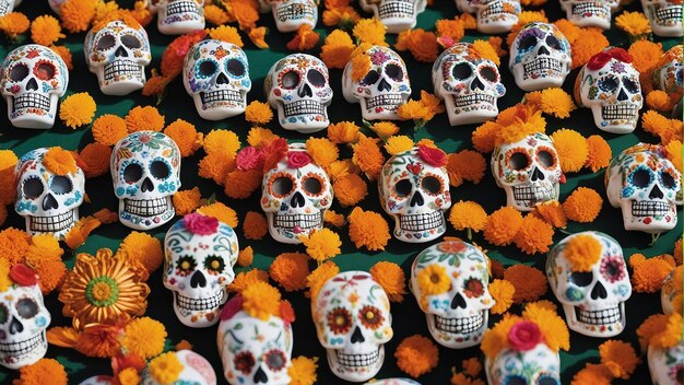 Da de los muertos celebrating the day of the dead