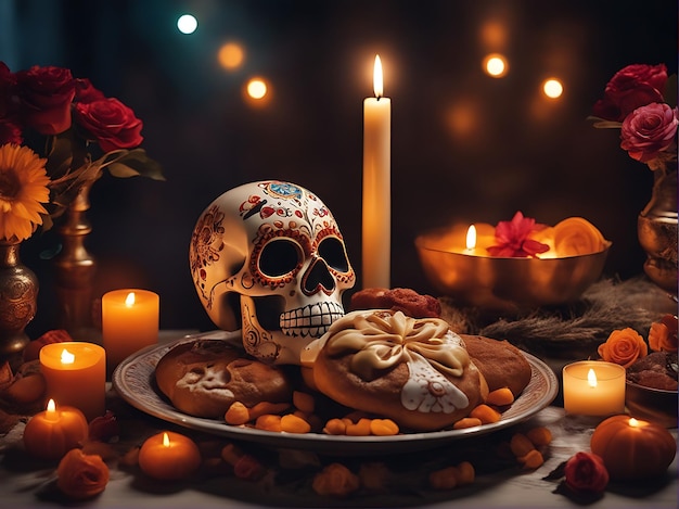 Foto da de muertos eer de geesten van voorouders met kleurrijke tradities en levendige feesten