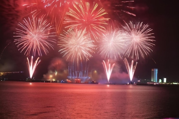 Da Nang city fires fireworks to welcome the lunar new yea