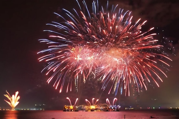 Da Nang city fires fireworks to welcome the lunar new year