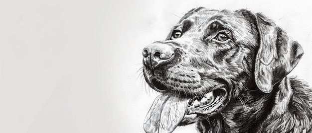 da vincistyle labrador retriever with hanging tongue