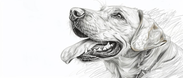 da vincistyle labrador retriever with hanging tongue