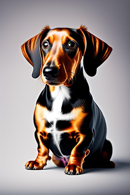 Dachshund isolated on transparent background portrait of a cute dog png