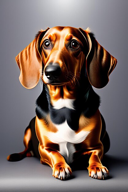 Dachshund isolated on transparent background portrait of a cute dog png