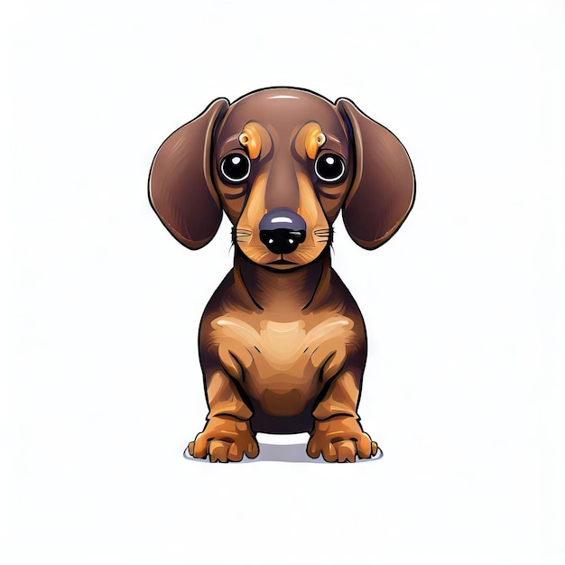 Dachshund Pup's Joyful Moments Generative AI