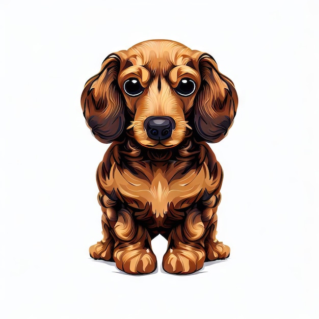 Dachshund Pup's Meadow Magic Generative AI