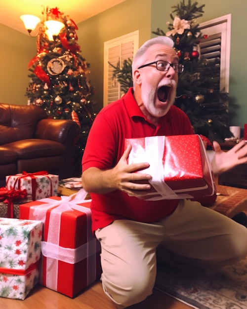 Dad surprised by the Gift he got