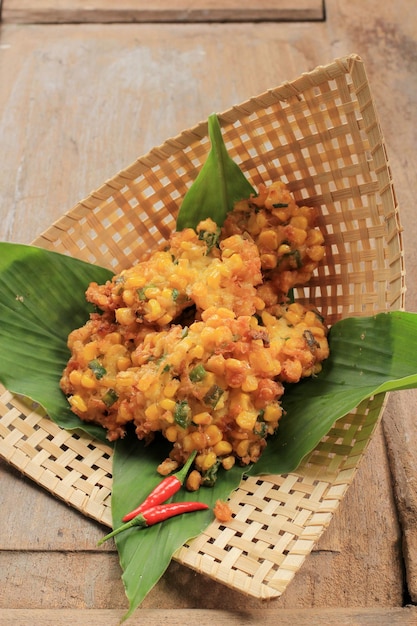 Dadar Jagung or Bakwan Jagung Indonesia Corn Fritters