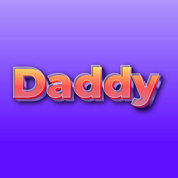 DaddyText effect JPG gradient purple background card photo