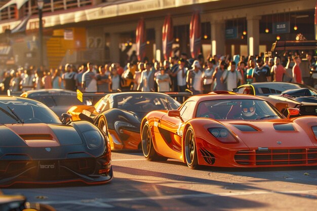 Photo dads and friends at a local race track