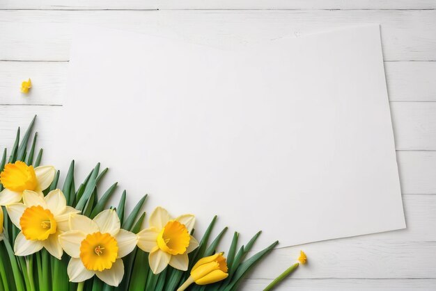 daffodil Background and Copy Space