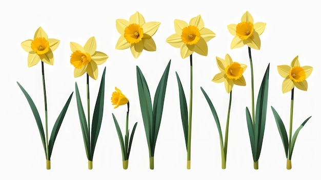 daffodil isolated on White Background