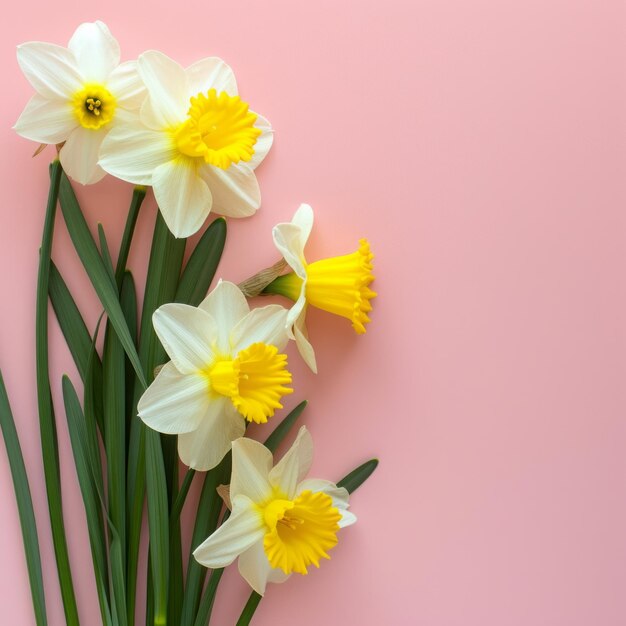 Photo daffodils flowers background