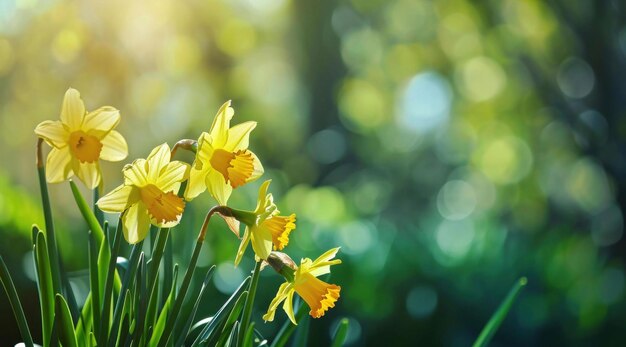 daffodils in the garden daffodils in spring