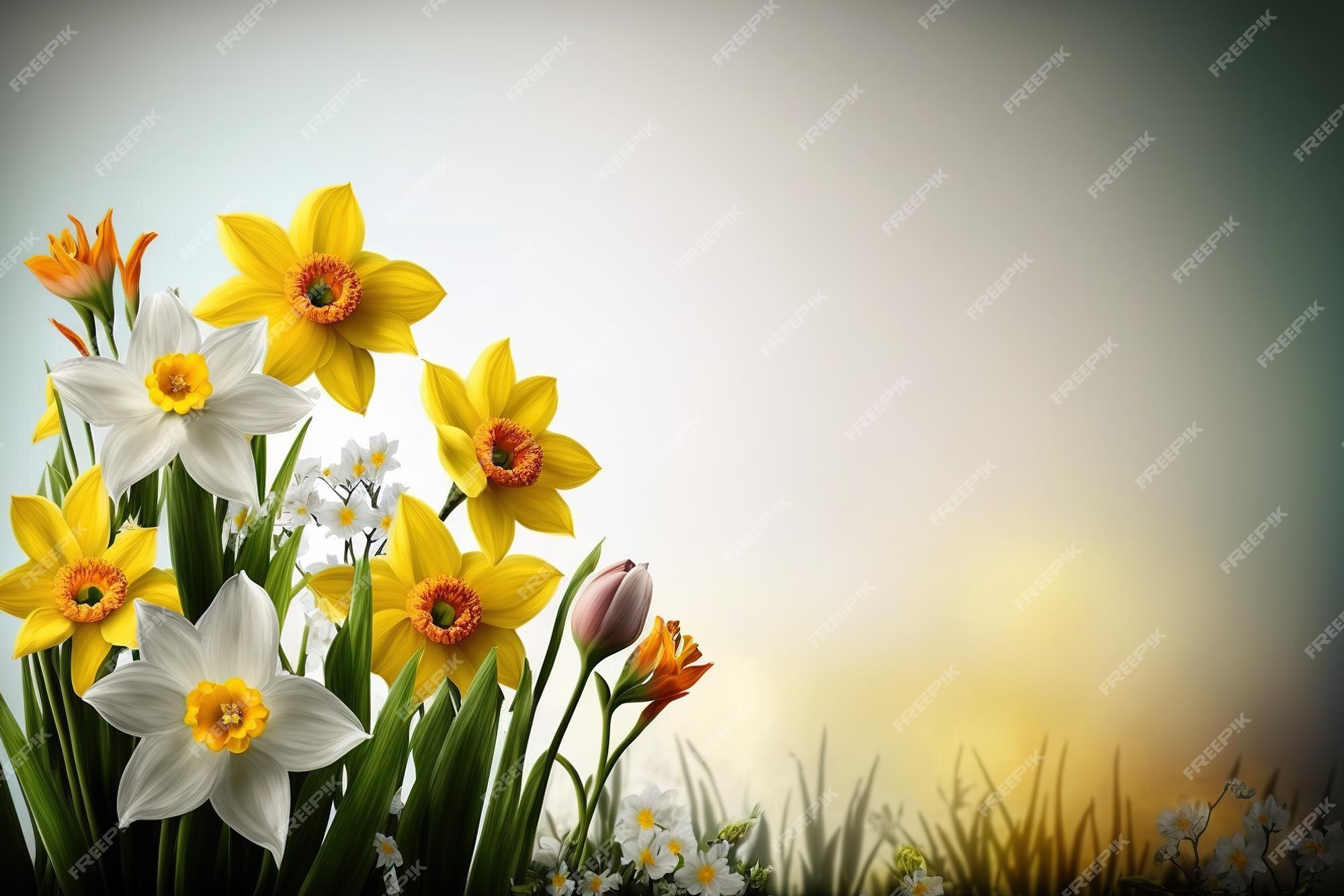 Daffodils - Beautiful Spring Flowers Graphic by Dazzling Illustrations ·  Creative Fabrica